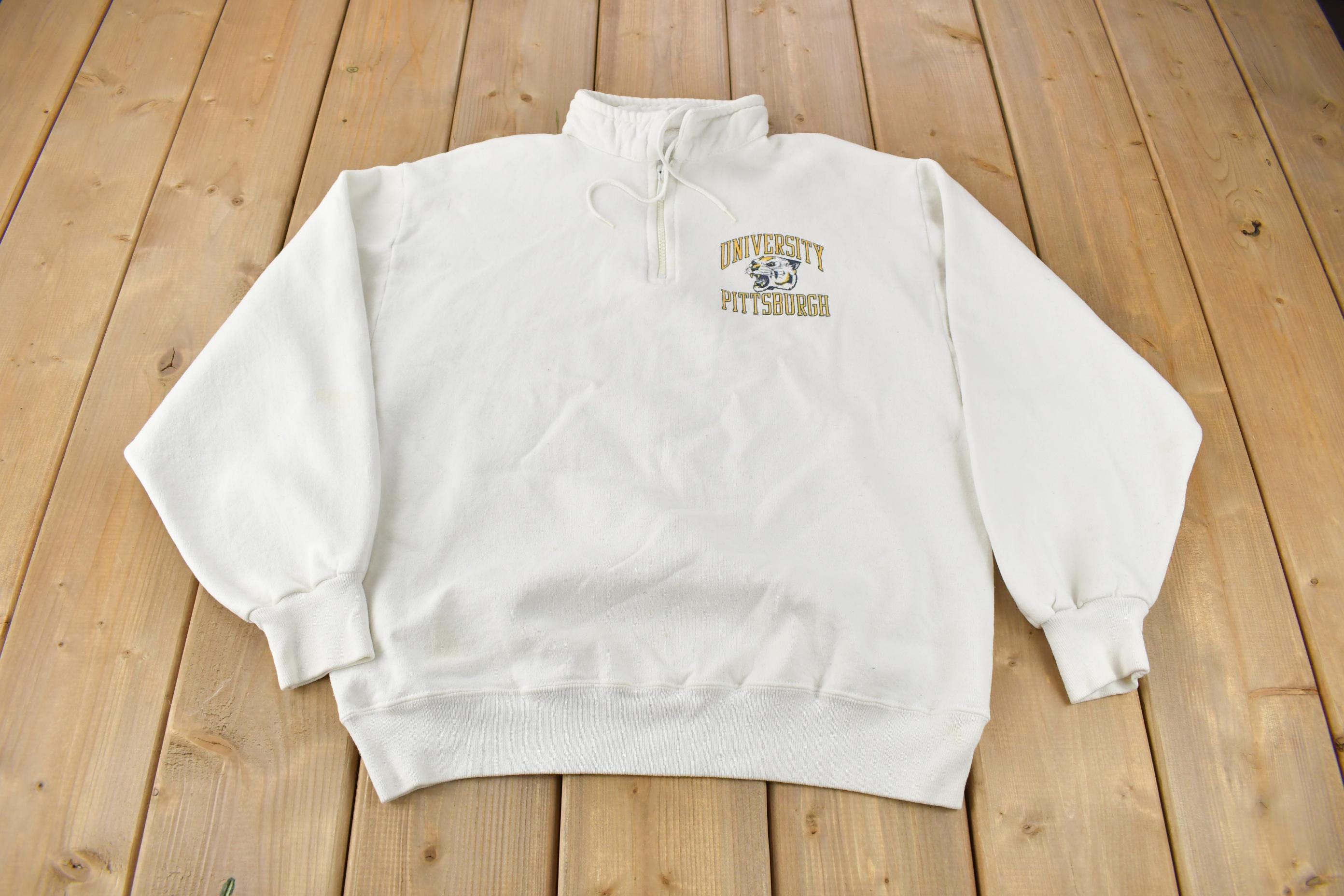 Vintage 1980s University Of Pittsburgh Collegiate Sweater Made In USA