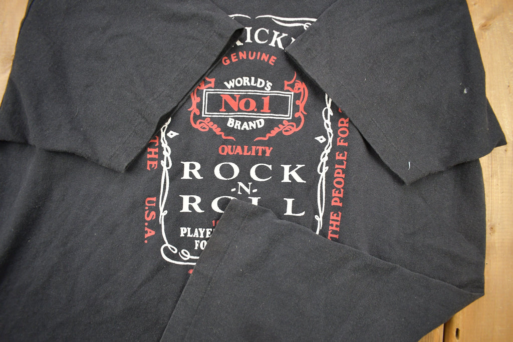 Vintage 1990s Ass Kickin Rock & Roll Graphic T Shirt