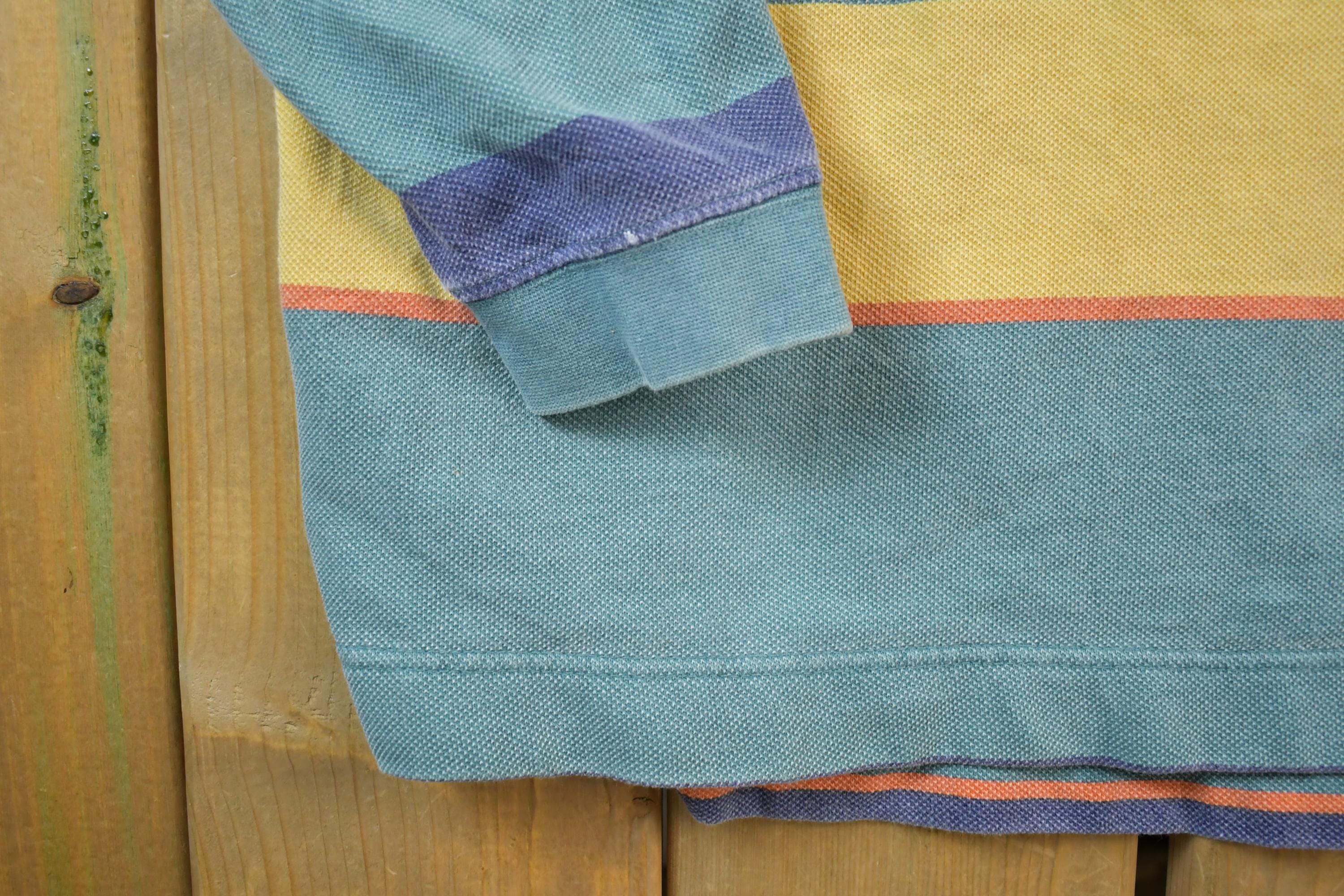 Vintage 1990s GAP Striped Quarter Button Up Shirt