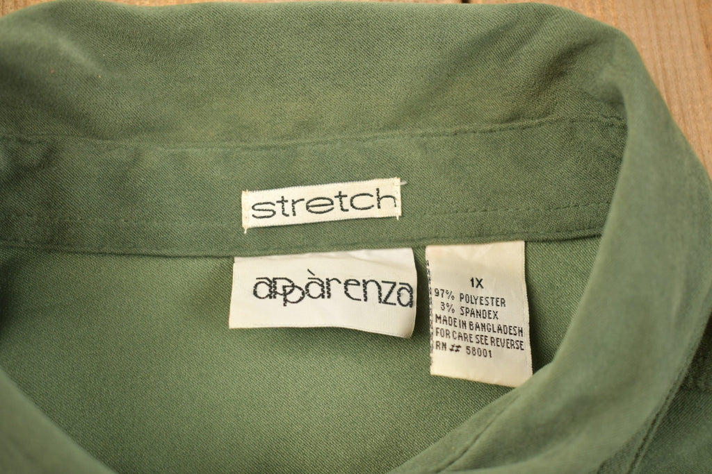 Vintage 1990s Apparenza Stretch Blank Button Up Shirt