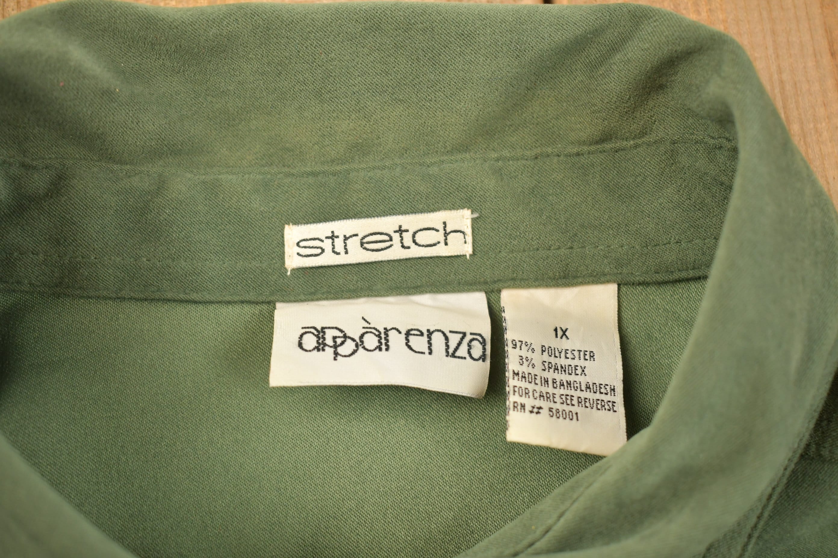 Vintage 1990s Apparenza Stretch Blank Button Up Shirt