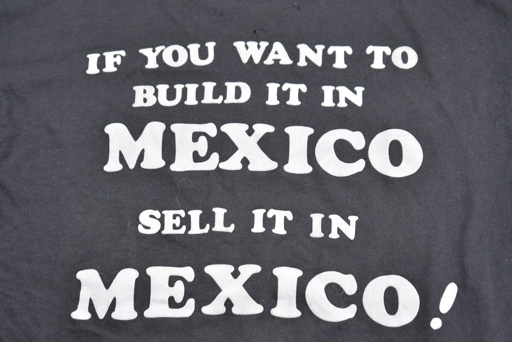 Vintage 1980s Built In Mexico Parody 1218 UAW Souvenir T Shirt