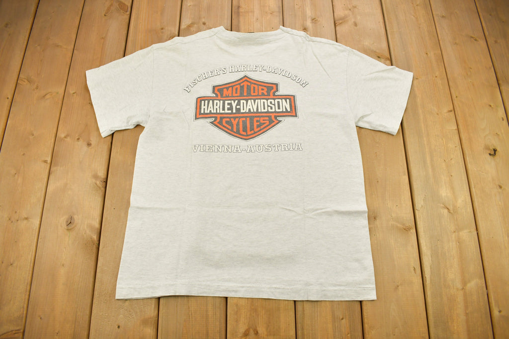 Vintage 1996 Fischer's Harley Davidson Vienna Austria T-Shirt