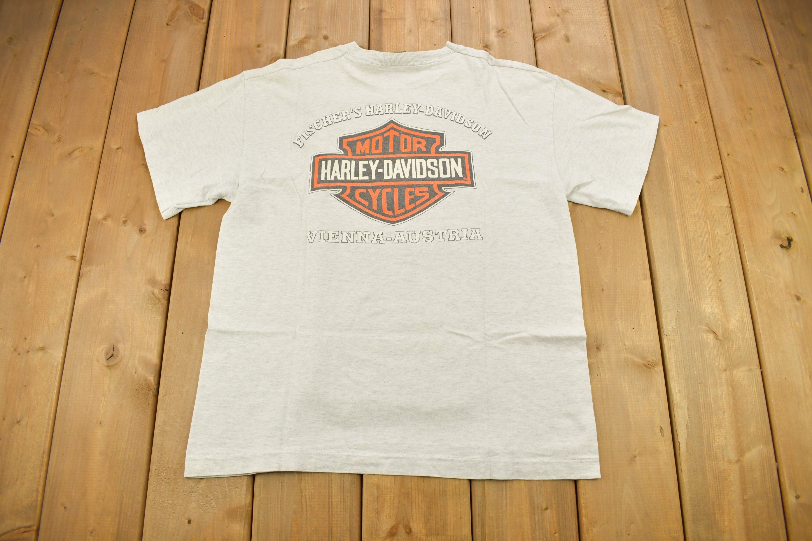Vintage 1996 Fischer's Harley Davidson Vienna Austria T-Shirt