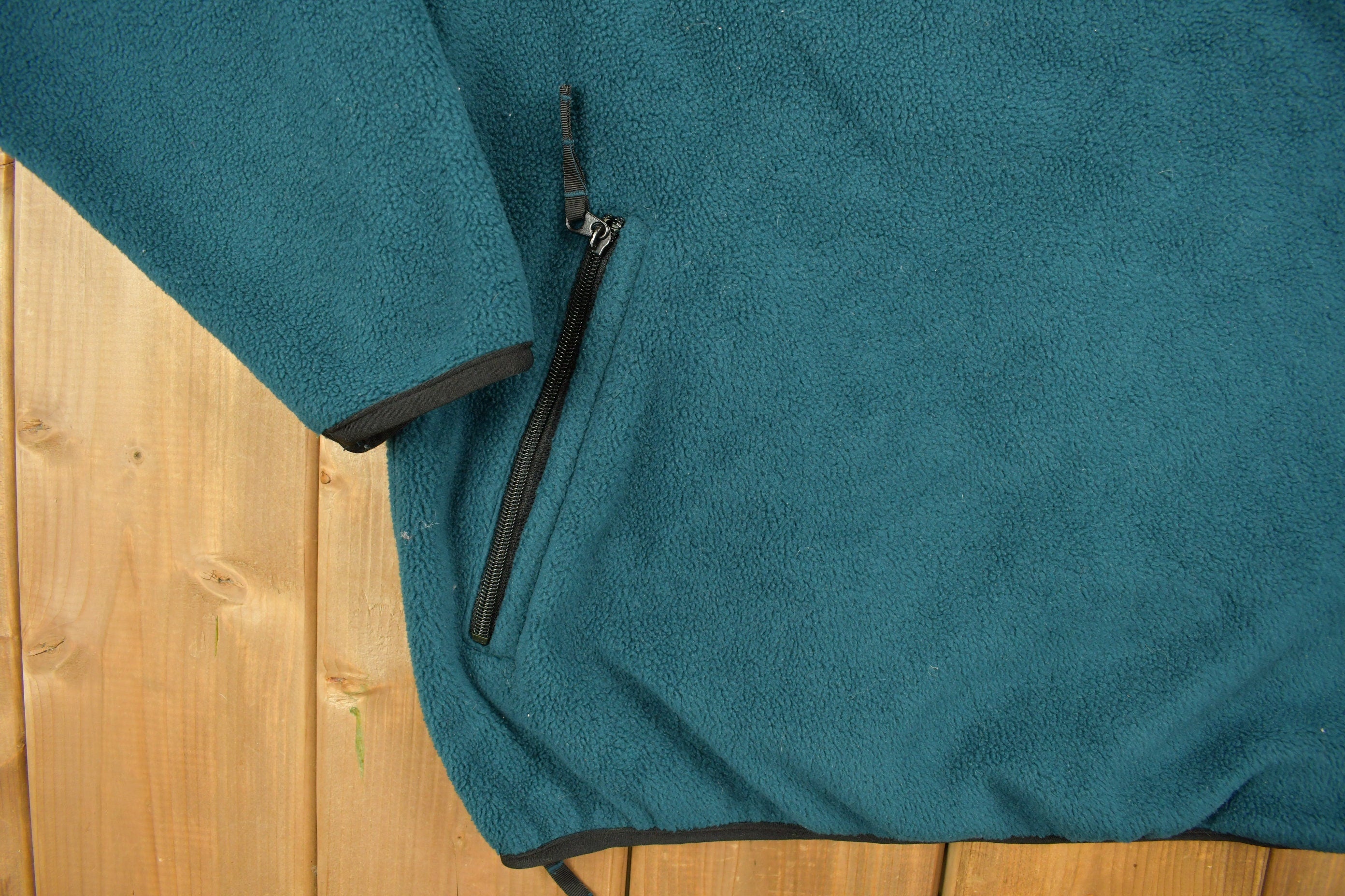 Vintage 1990s Big Manistee River Fleece Zip Up Sweater