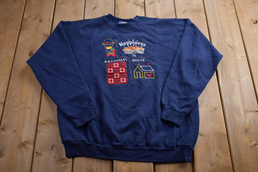 Vintage 1990s Cute Grandma Crewneck Sweater