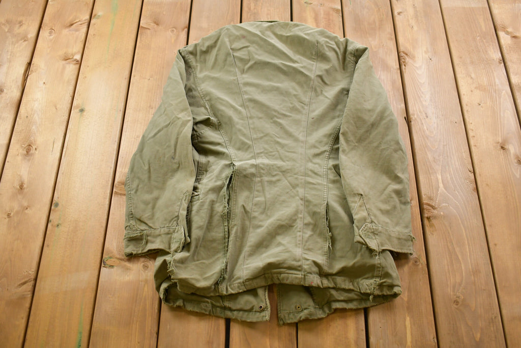 Vintage 1980s Army Military Field Jacket