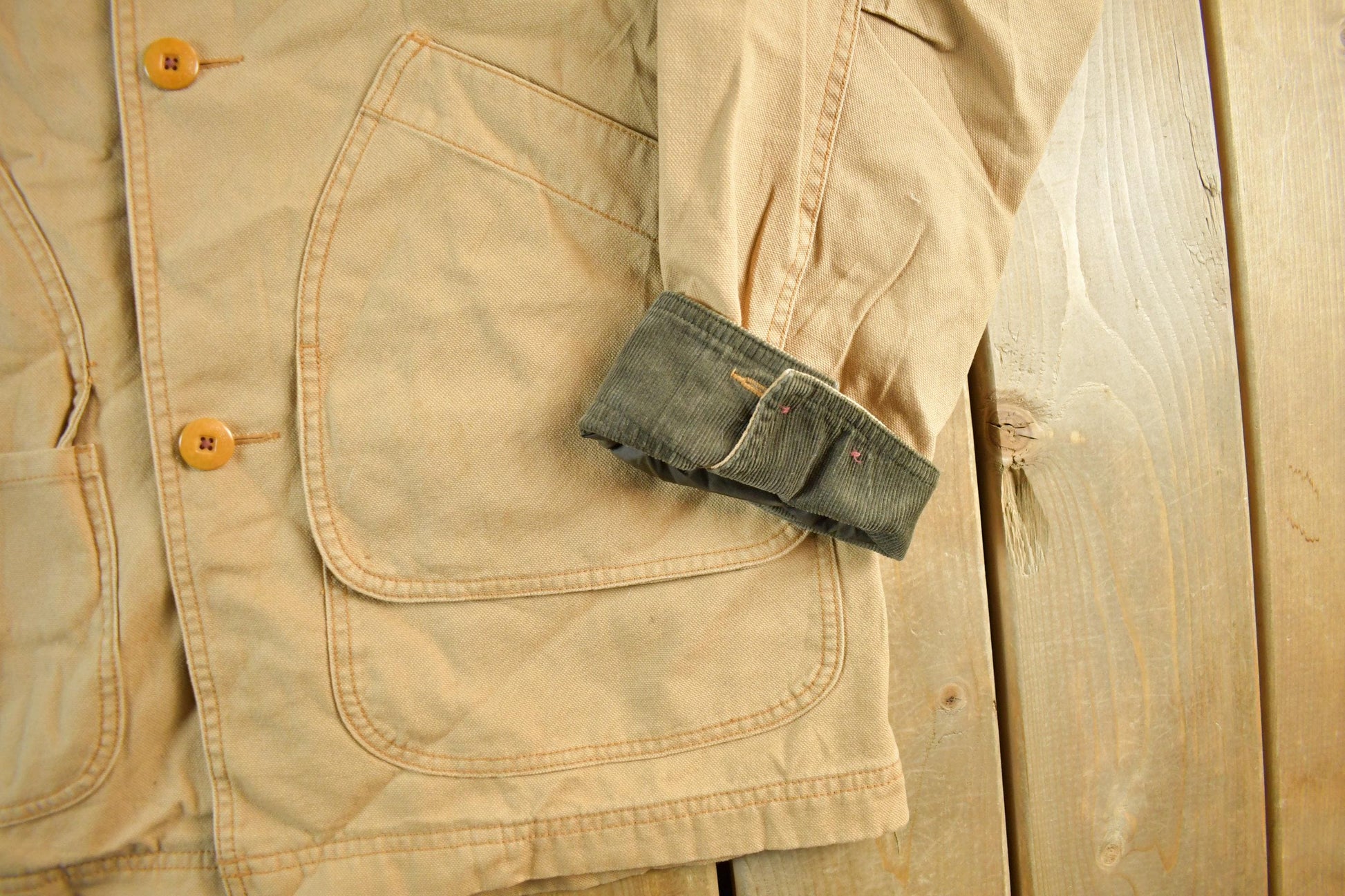 Vintage 2000s L.L. Bean Flannel Lined Barn Chore Coat Men's Large