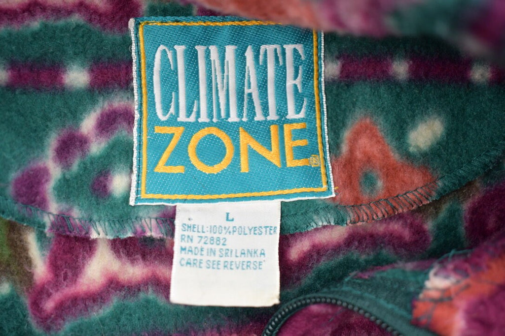 Vintage 1990s Climate Zone Fleece Zip Up Sweater