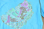 Women Vintage Vigoss Y2K Koi Fish T-Shirt / Vigoss Grunge Skull Print / Contrast Stitch / Internet Famous Clothing / Over Dyed