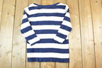 Vintage 1990s Lauren Ralph Lauren Striped Boating T-Shirt Women's XL