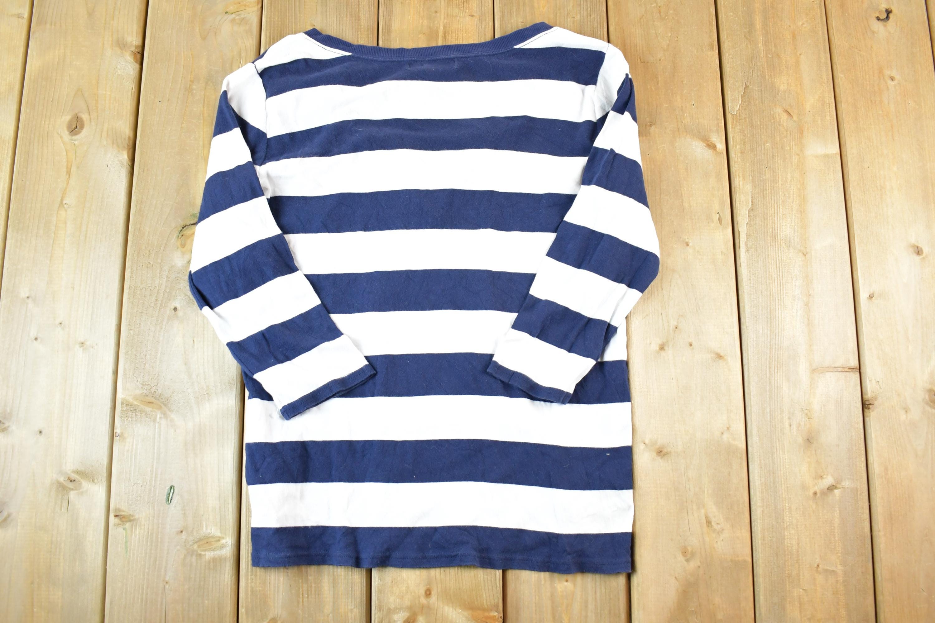 Vintage 1990s Lauren Ralph Lauren Striped Boating T-Shirt Women's XL