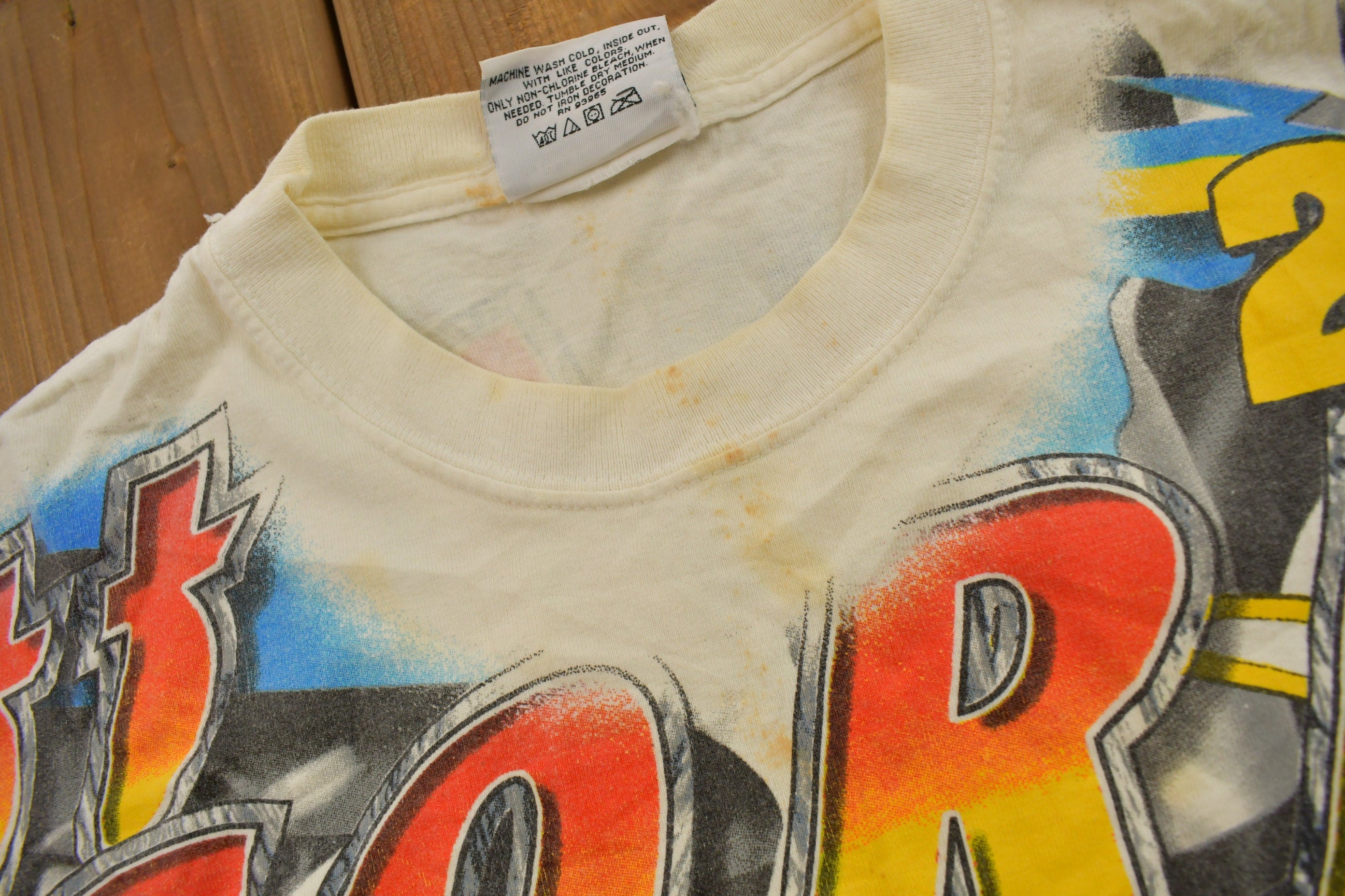 Vintage 2001 Jeff Gordon Blazing Steel All Over Print NASCAR Racing T-Shirt