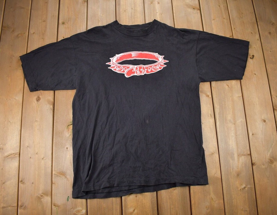 Vintage 1990s Dog Collar And Bone Graphic T-Shirt  Streetwear  Retro  Single Stitch  Made In USA  90s Graphic Tee