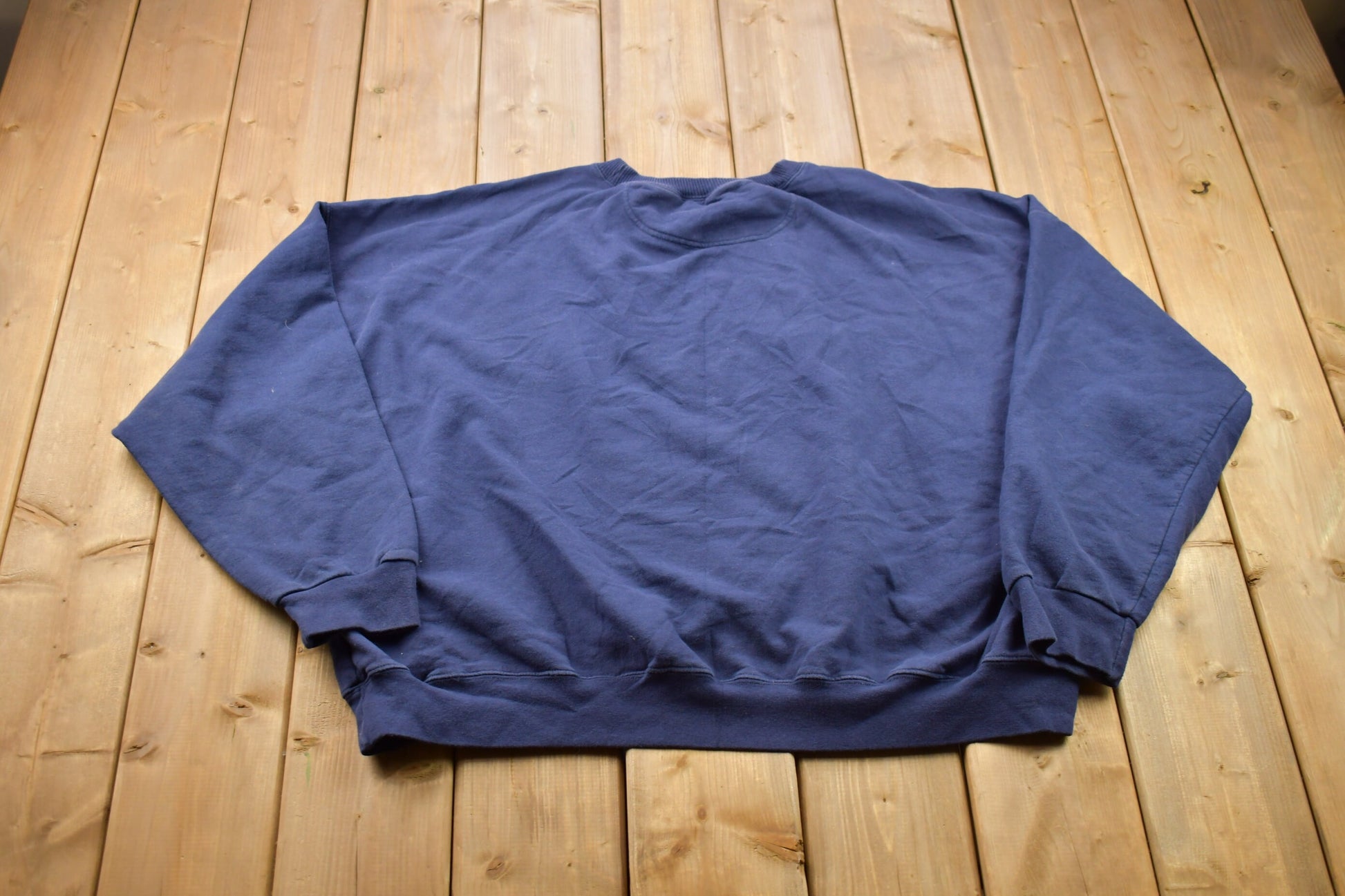 Vintage 1990s Blank Navy Blue Starter Crewneck Sweatshirt