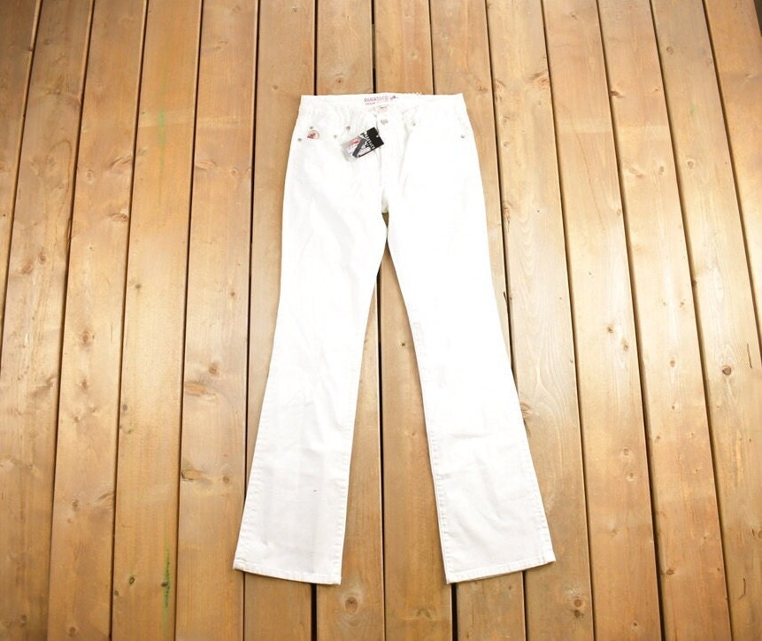 Vintage 1990s Parasuco White Denim Jeans Size 29x32
