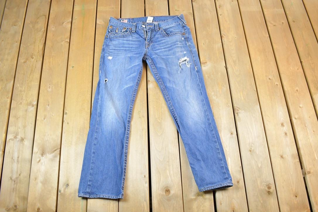 Vintage Y2K True Religion Denim Jeans Size 34 x 28 / Vintage Denim / Vintage Levis / Made In USA / Retro Jeans