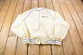 Vintage 1980s King Louie Embroidered White Bomber Jacket
