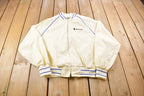 Vintage 1980s King Louie Embroidered White Bomber Jacket