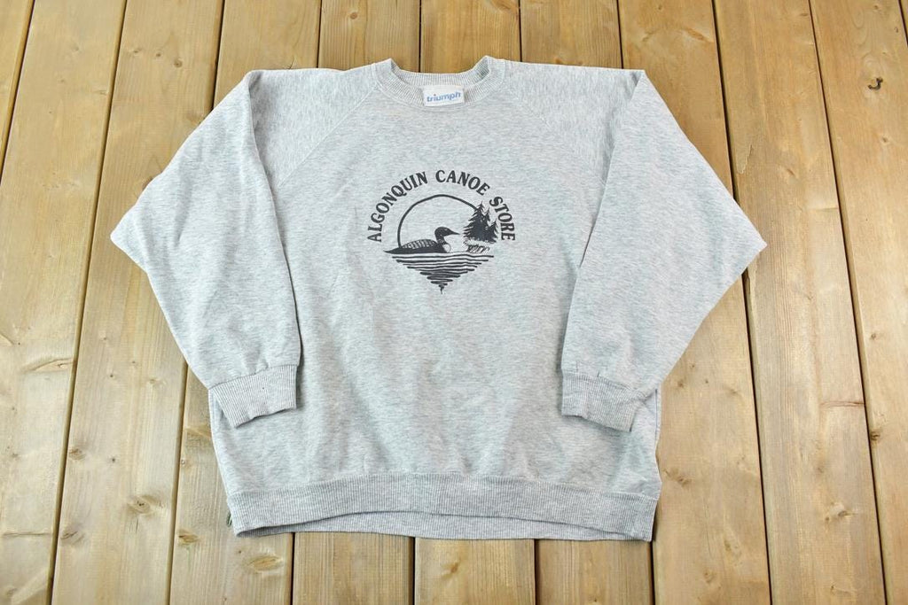 Vintage 1990s Algonquin Canoe Store Souvenir Loon Crewneck Sweatshirt