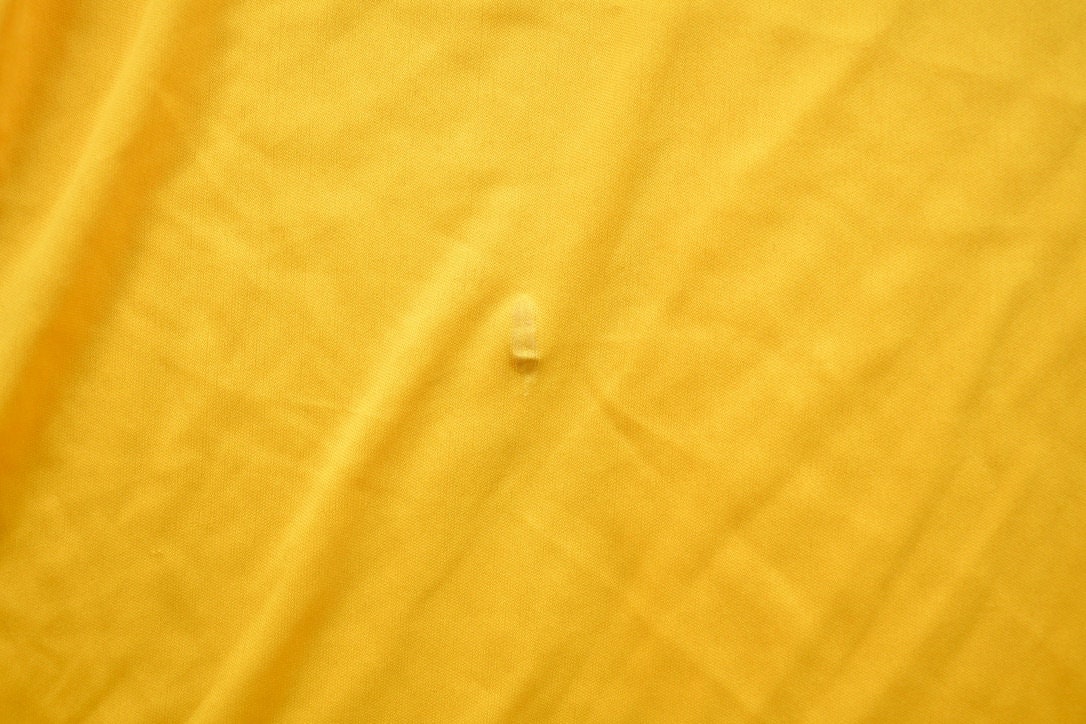 Vintage 1980s Blank Yellow Lane Bryant Button Up Collar T Shirt