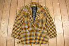 Vintage 1980s Randy Kemper Houndstooth Wool Blazer