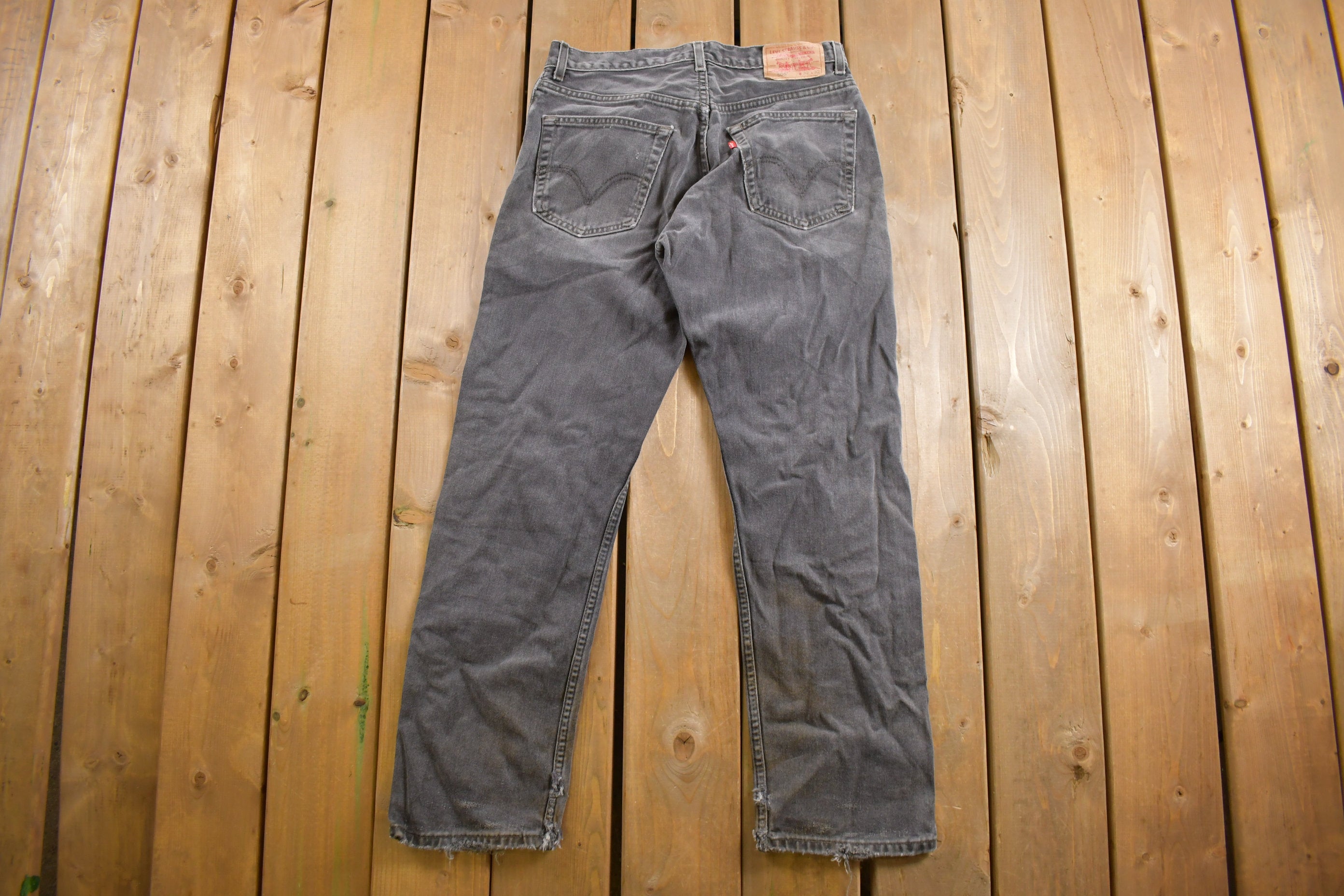 Vintage 1990s Levi's 505 Red Tab Black Jeans Size 31 x 29