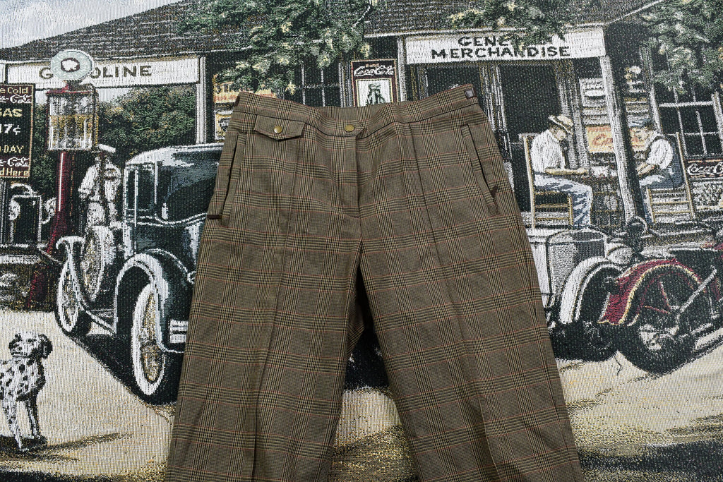 Vintage 1990s Ralph Lauren Plaid Pattern Trousers Size 30 x 29