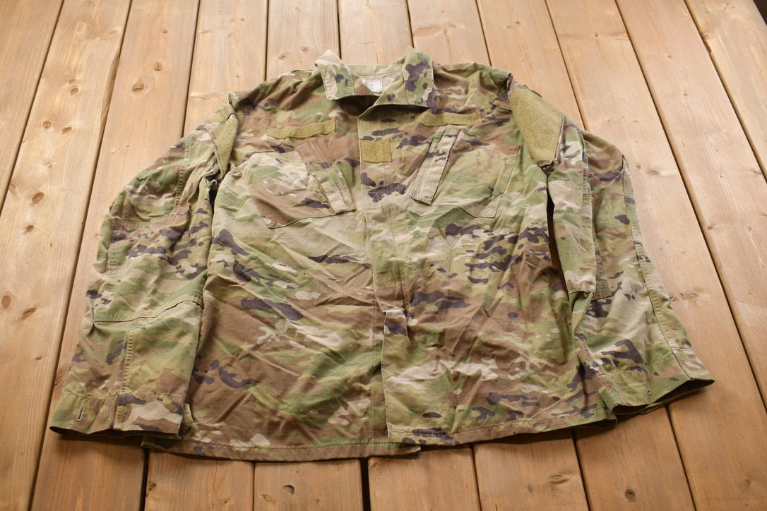 Vintage Military Button Up Shirt