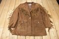 Vintage 1990s Together Genuine Leather Suede Fringe Jacket