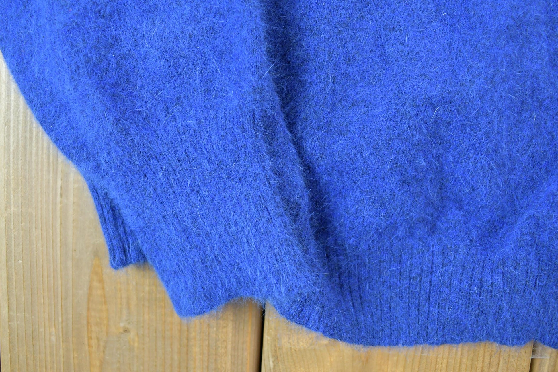 Vintage 1990s Cookie Monster Blue 100% Wool Knit Sweater