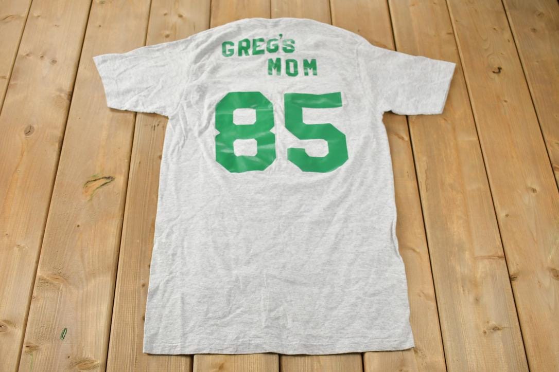 Vintage 1985 Celina Bulldogs "Greg's Mom" Single Stitch Graphic T Shirt Made In USA