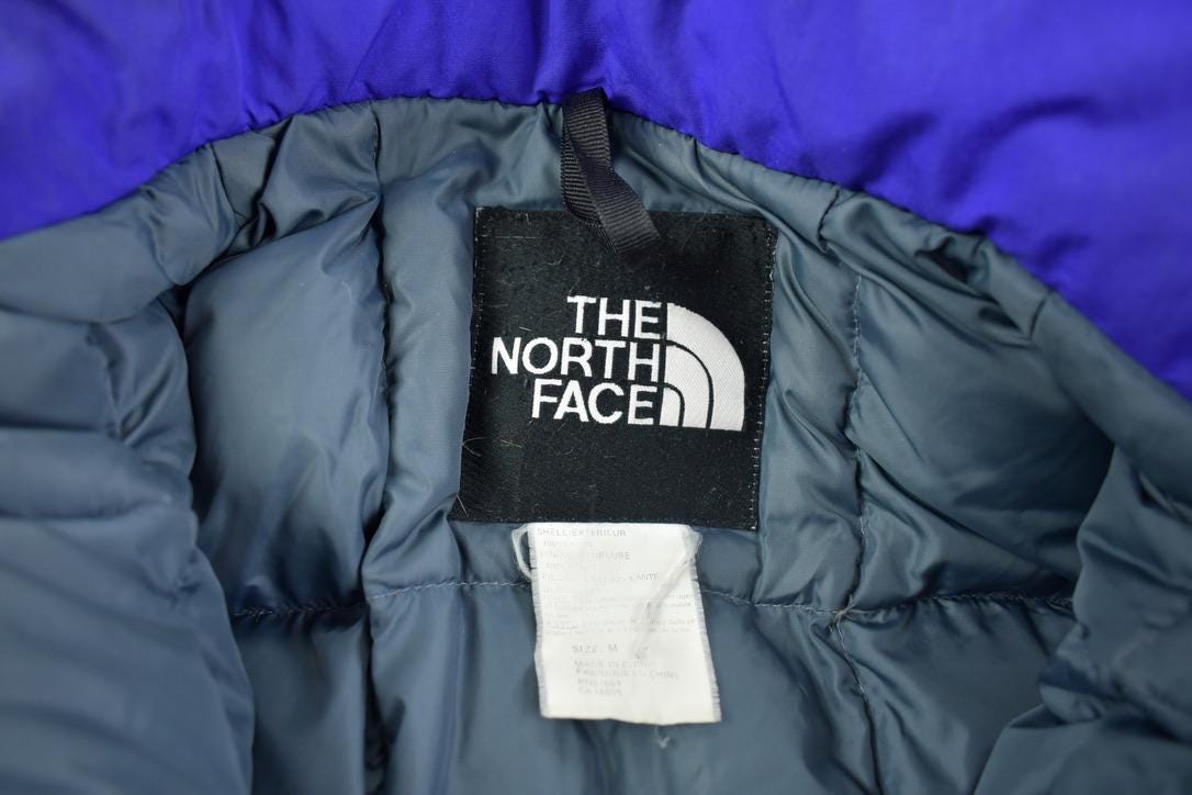 Vintage 1990s The North Face Goose Down Hooded Puffer Jacket