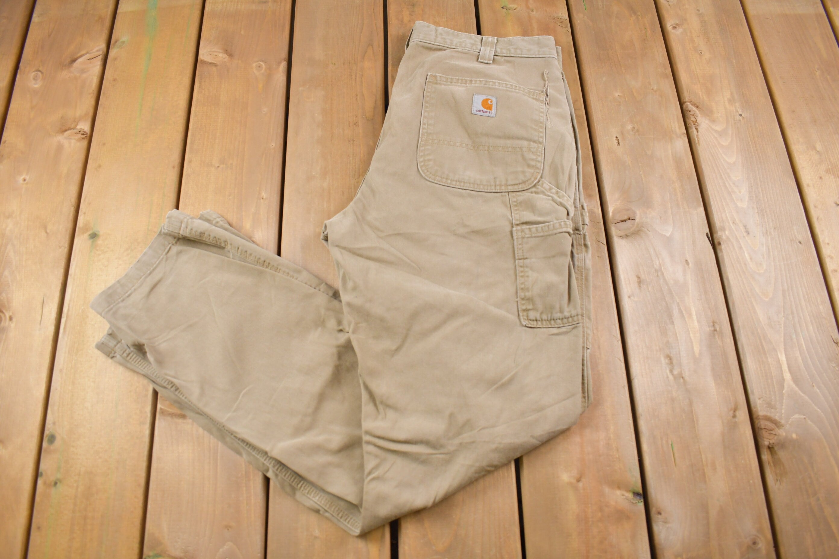 Vintage 1990s Carhartt Khaki Pants 36 x 32