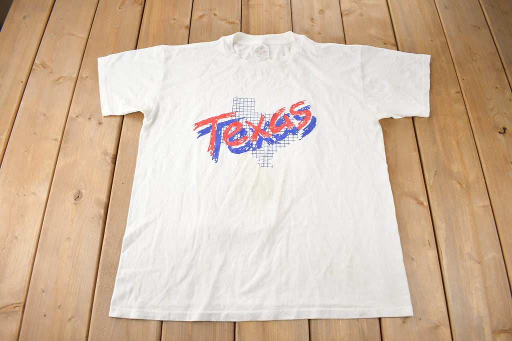 Vintage 1990s Texas Graphic Souvenir Travel T Shirt Made In USA