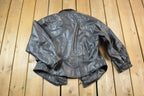 Vintage 1990s Wilsons Leather Biker Jacket Made In USA