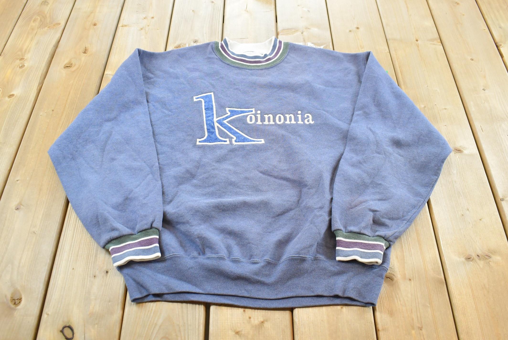 Vintage 1990s Koinonia Fellowship Jesus Crewneck Sweatshirt Mens L / 90s Crewneck / Christianity Religious / Streetwear / Made in USA