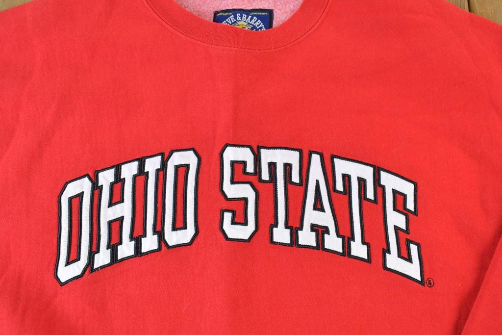 Vintage 1990s Ohio State University Steve And Barry's Collegiate Crew Neck / Embroidered / NCAA Sweatshirt / Sportswear / Americana