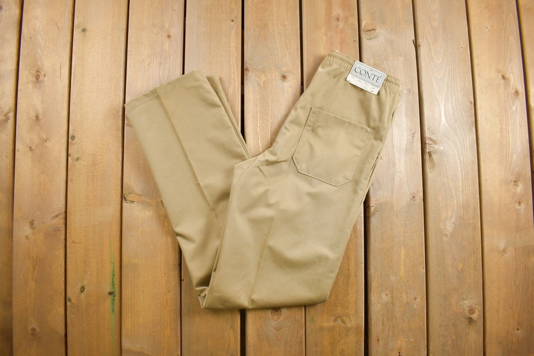 Deadstock Vintage 1980s Conte Pleated Trousers Size Small x 33.5