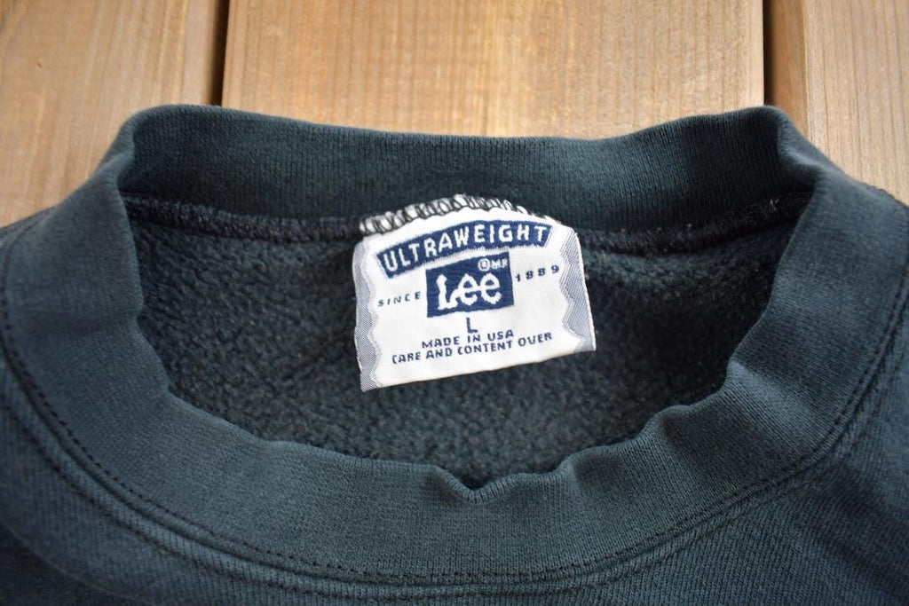 Vintage 1990s Leonard Tool Company Crewneck Embroidered Lee Heavyweight Sweatshirt Made In USA