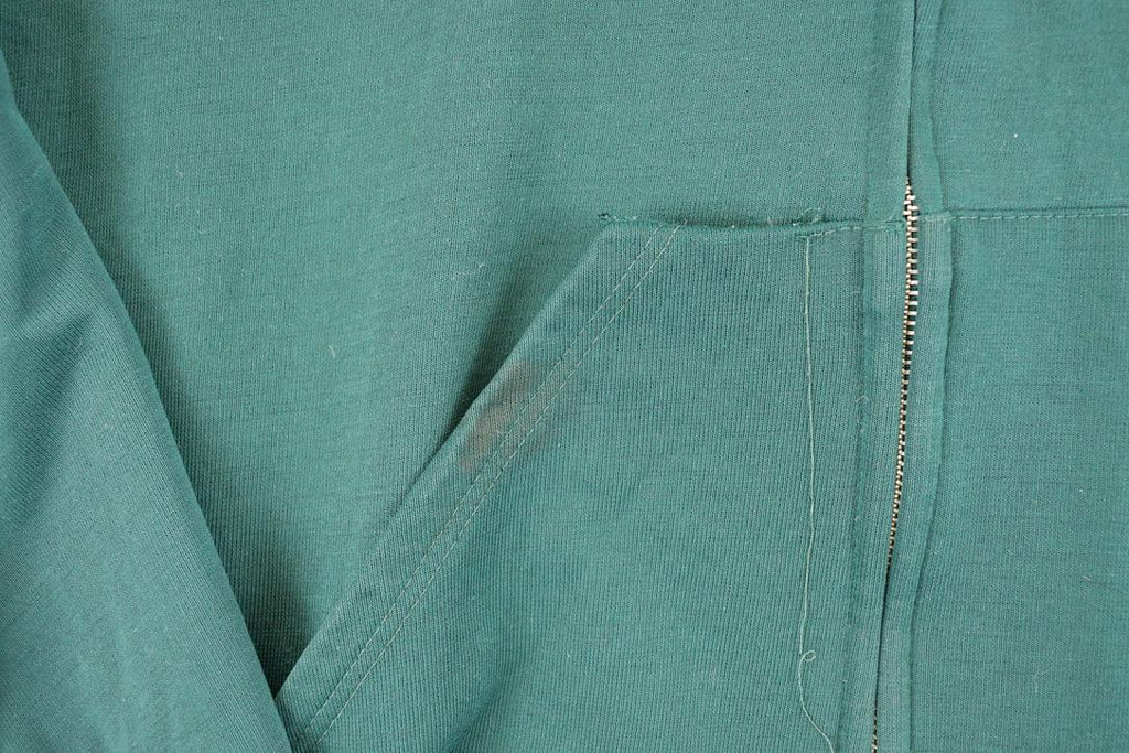 Vintage 1980s Thermal Zip Up Hoodie Sweatshirt Men's L