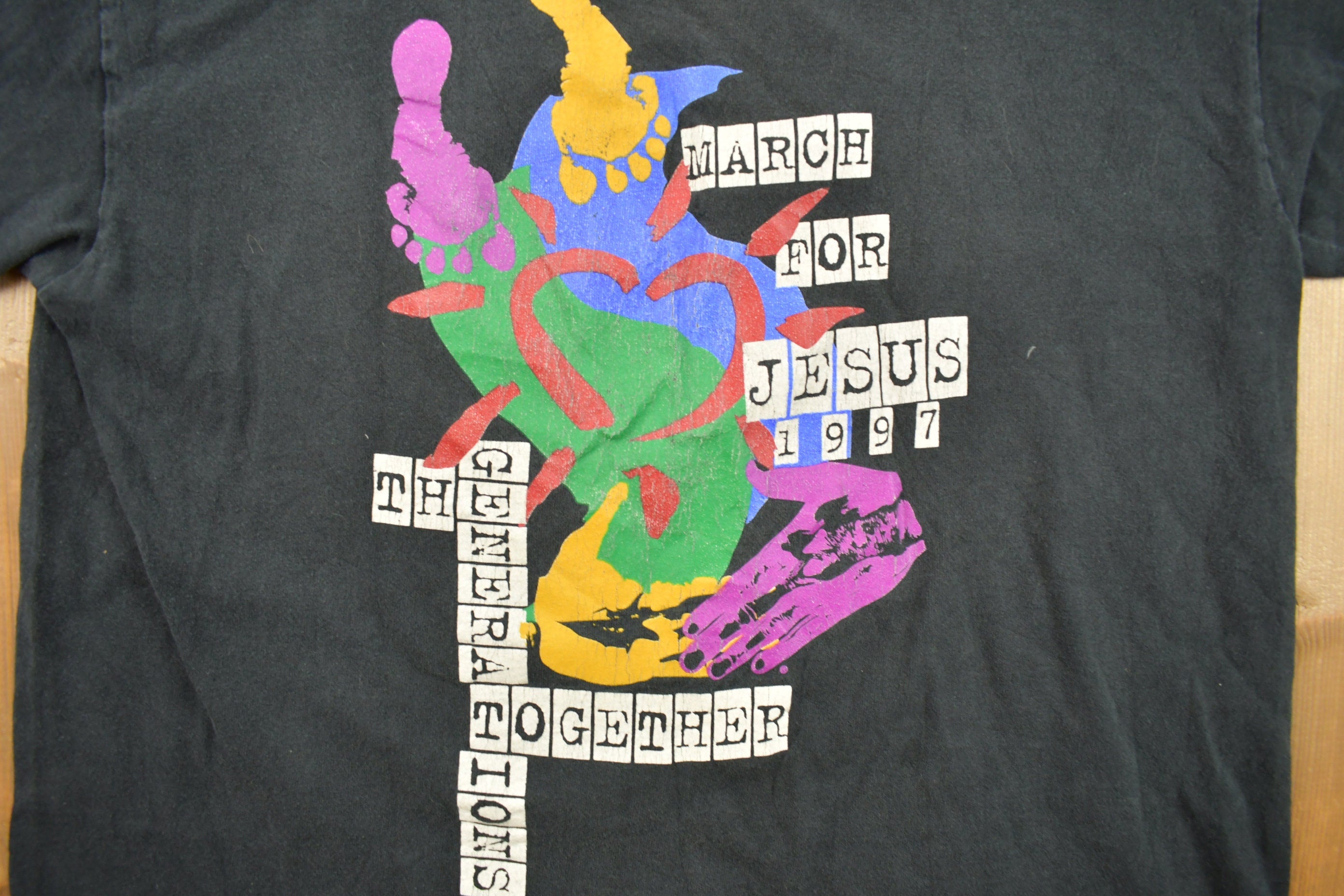 Vintage 1997 March For Jesus Graphic T Shirt