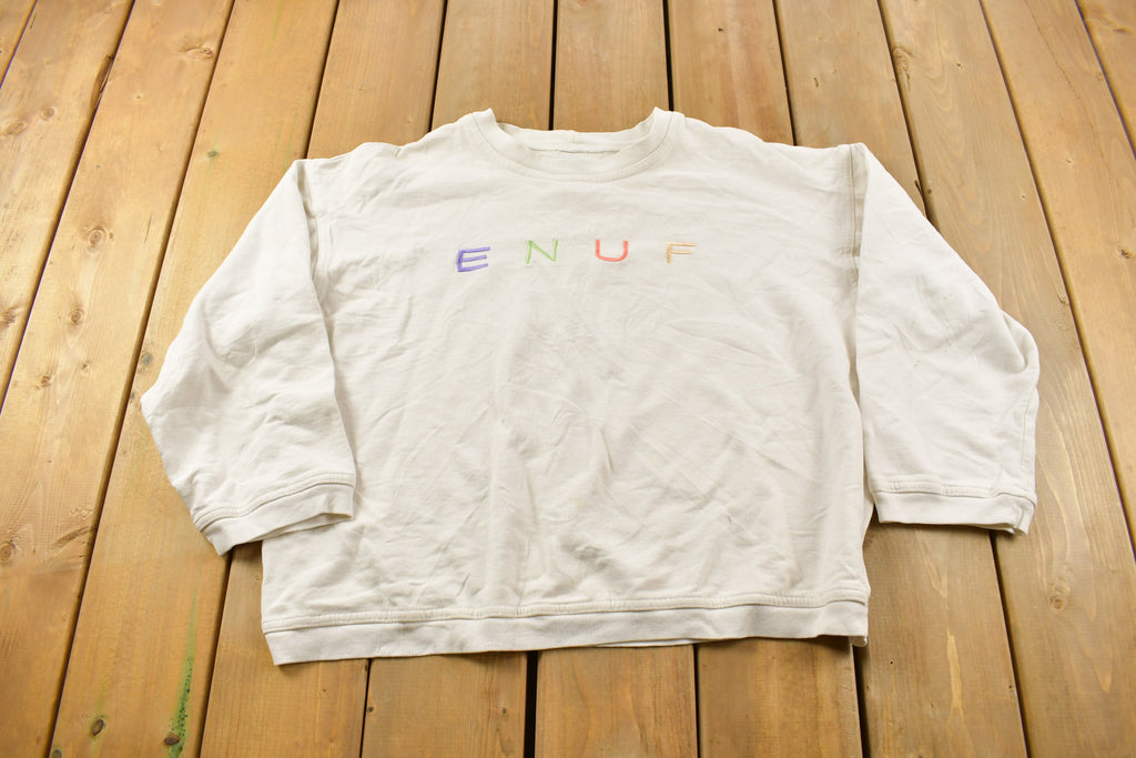 Vintage 1990s Enuf Internationale Embroidered Graphic Crewneck Sweatshirt