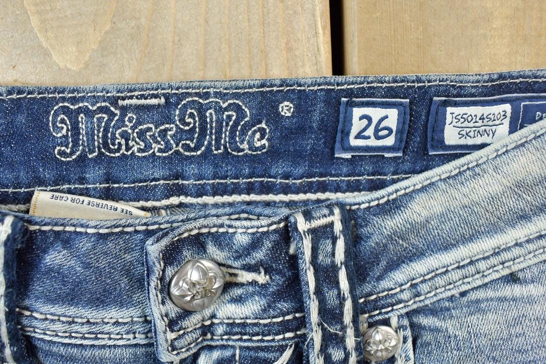 Vintage Y2K Miss Me Skinny Low Rise Jeans Size 26x31