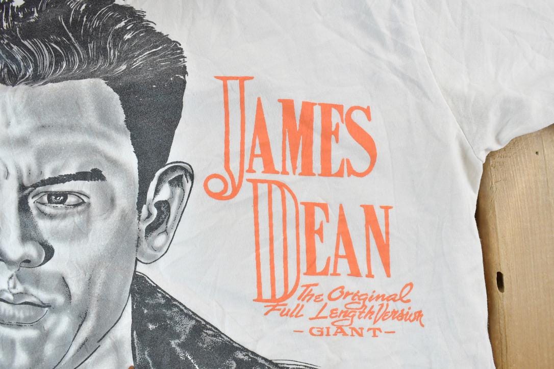 Vintage 1990s James Dean Rubber Glasses Souvenir T-Shirt