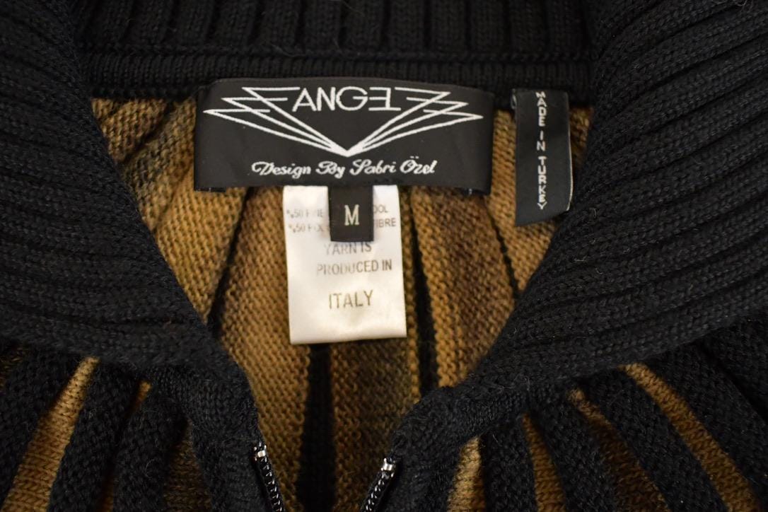 Vintage 1990s Angel Full Zip Knit Cardigan Sweater Women's M