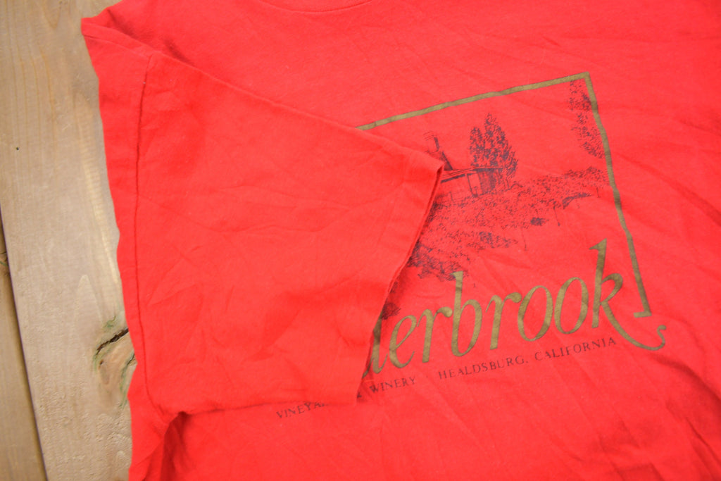 Vintage 1980s Alderbrook Vineyard & Winery Graphic T Shirt