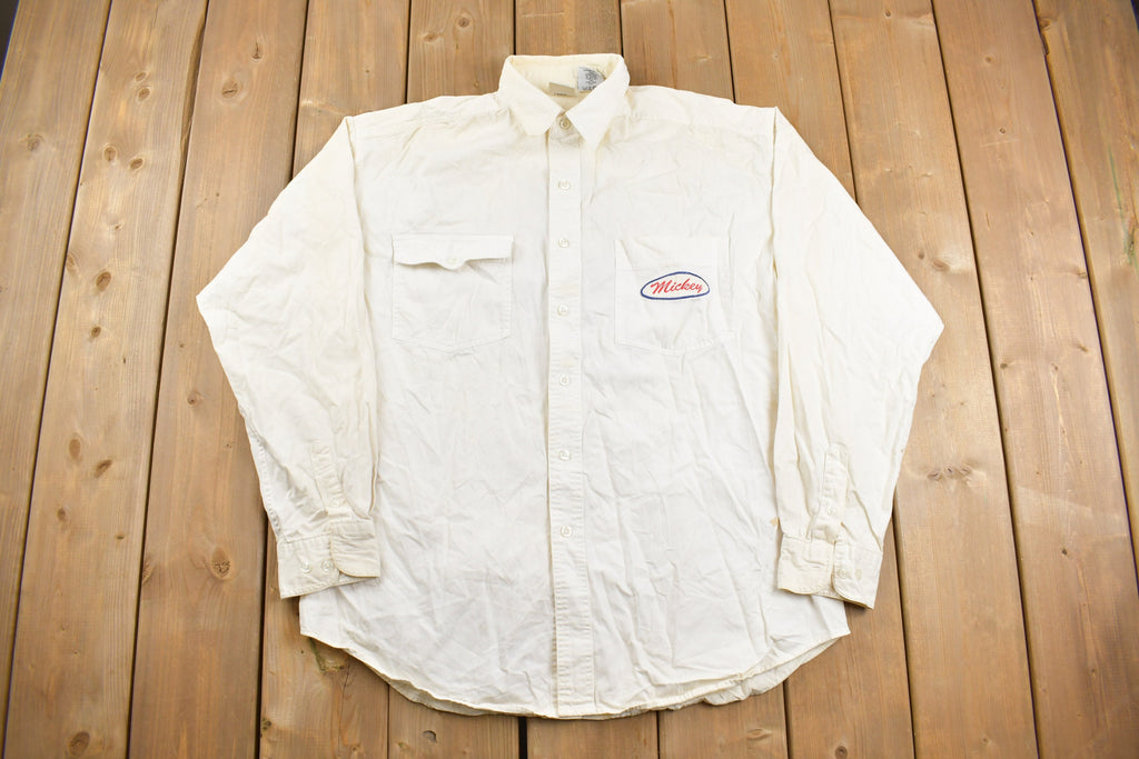 Vintage 1990s Mickey's Gas & Grease Button Up Shirt