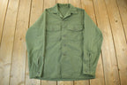 Vintage 1960s OG-107 Military Sateen Shirt Men's Large