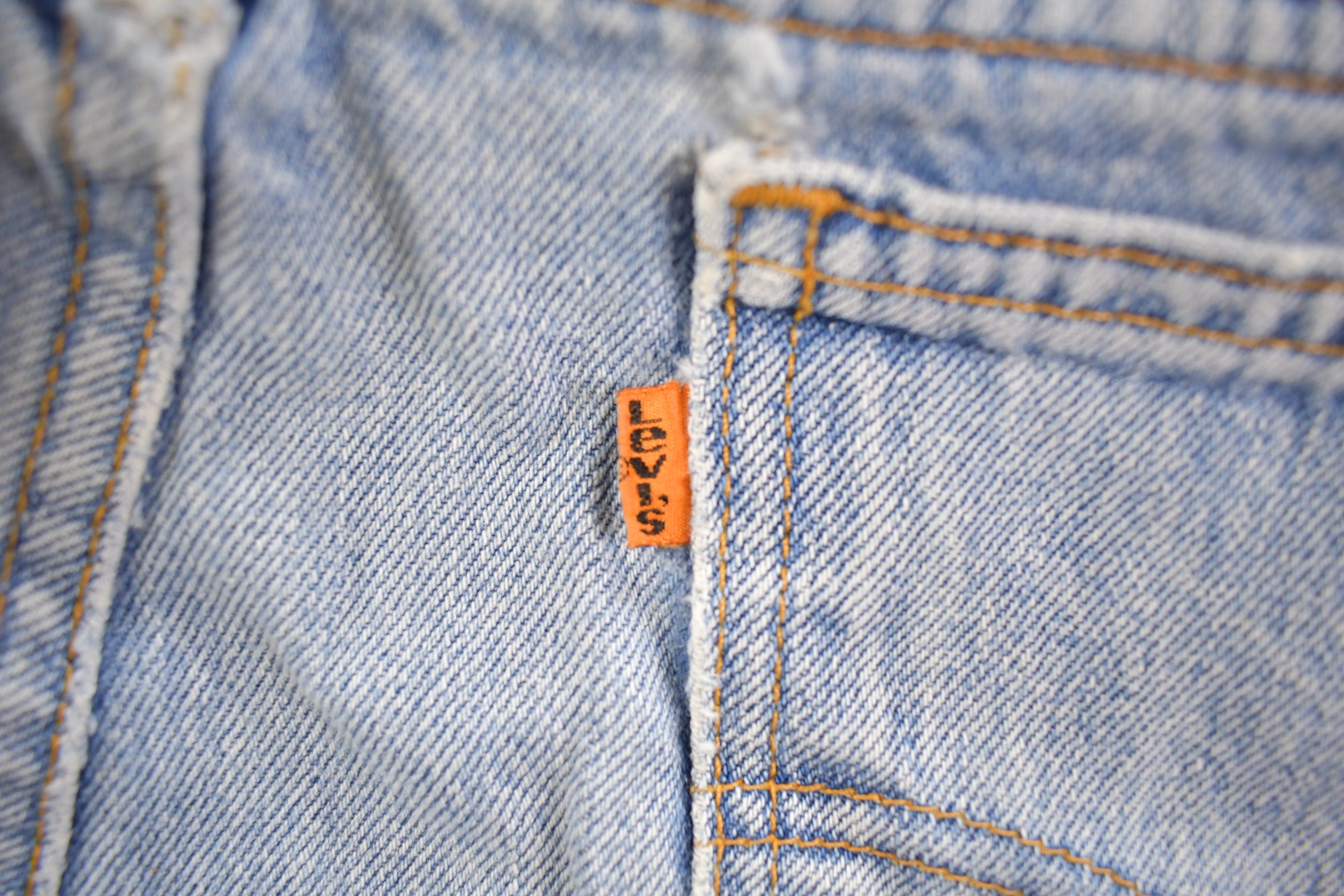 Vintage 1980s Levi's 517 Orange Tab Jeans Size 33 x 30.5